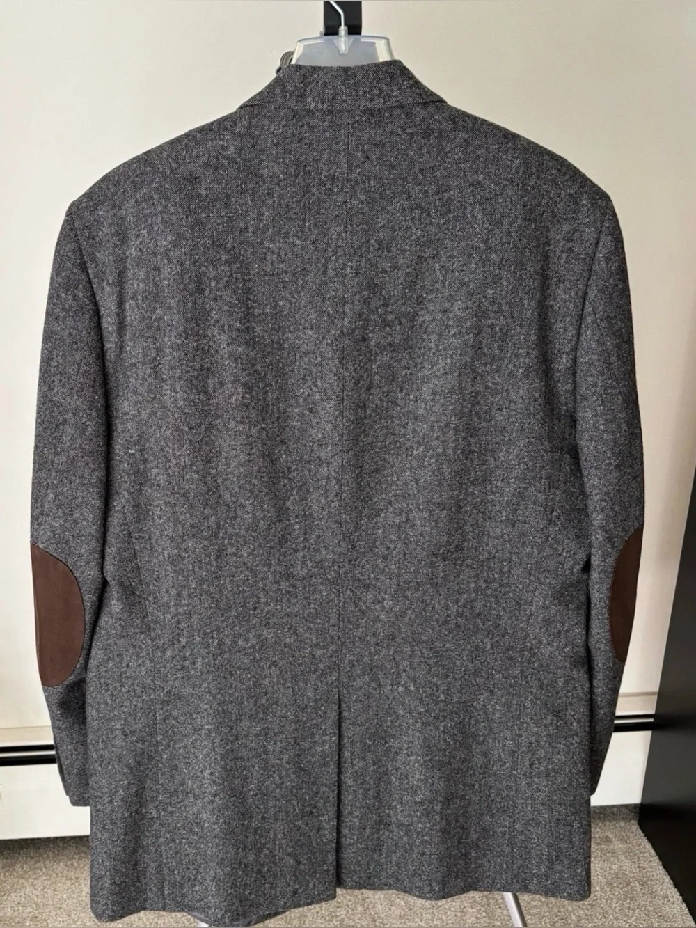 Lauren Ralph Lauren Charcoal Gray Sport Coat with Brown Elbow Patches